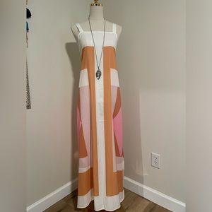 Color‎ block maxi dress XXL NWOT